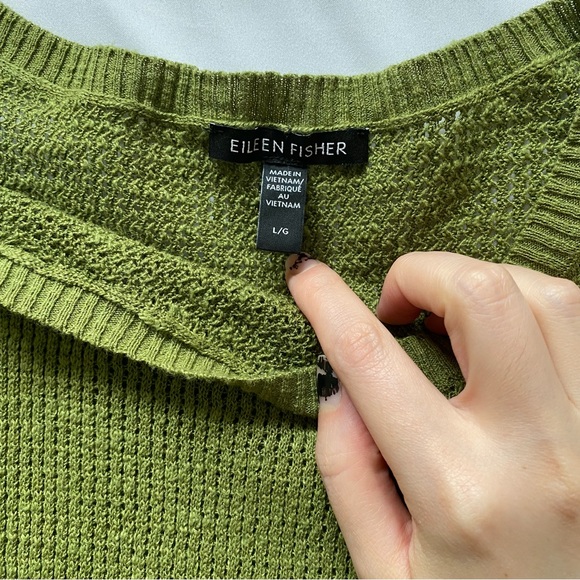 Eileen Fisher Organic Linen and Cotton Short-Sleeve Crewneck Pullover - Picture 6 of 8